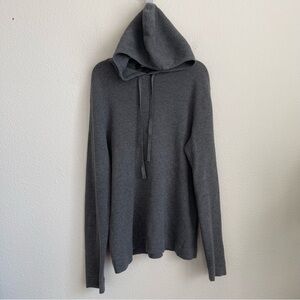 Theory Waffle Cotton Pullover Hoodie